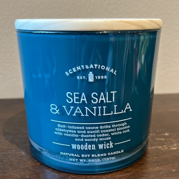 Other - Scentsational Candle sea salt and vanilla wood wick